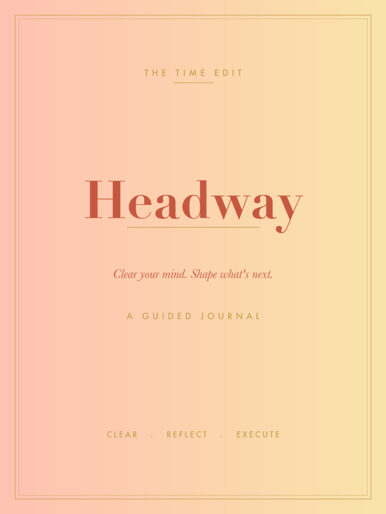 HEADWAY: A Guided Journal - Coral & Yellow