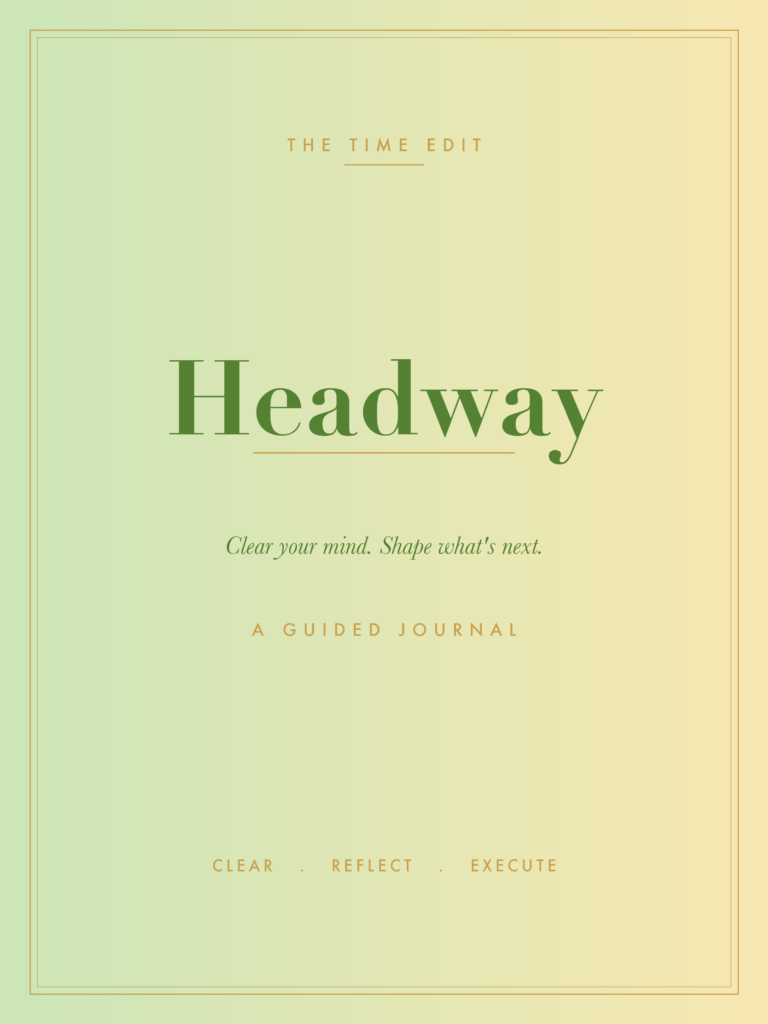 HEADWAY: A Guided Journal - Green & Yellow